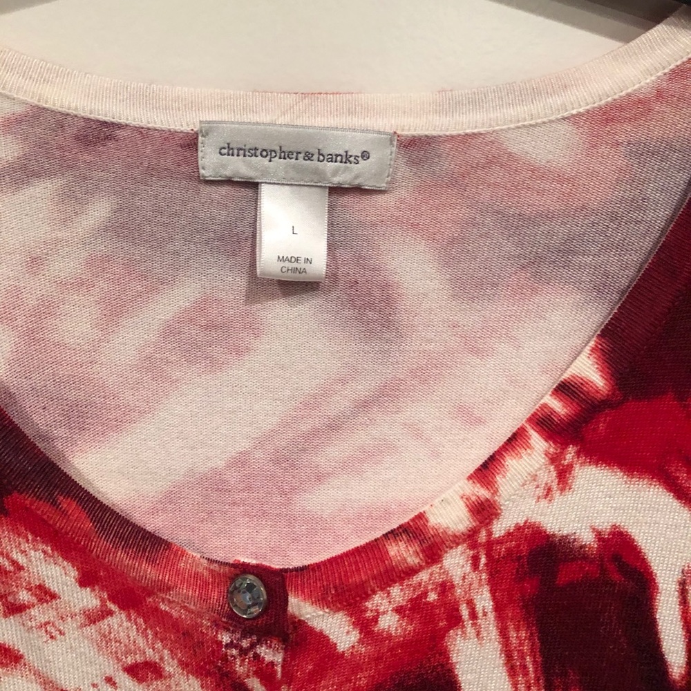 Red button up blouse - Picture 5 of 7